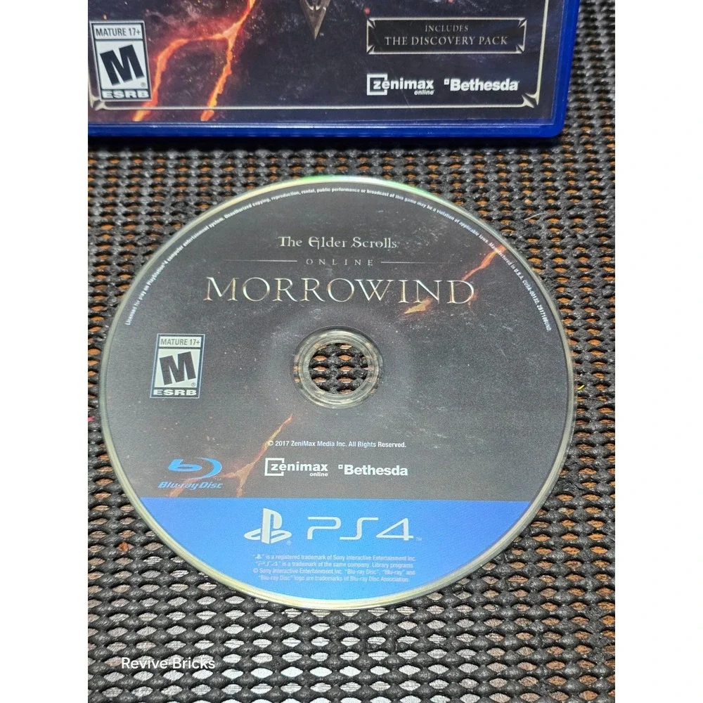 The Elder‎ Scrolls Online Morrowind (Sony PlayStation 4, PS4) Game & Case Tested